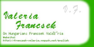 valeria francsek business card